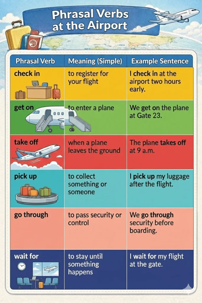 Phrasal Verbs at the Airport 1