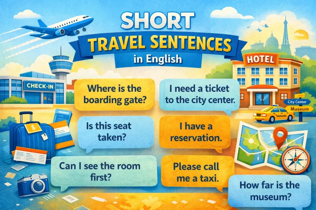 46 Travel English Phrases You Must Know for Every Trip 3 Short travel sentences in english