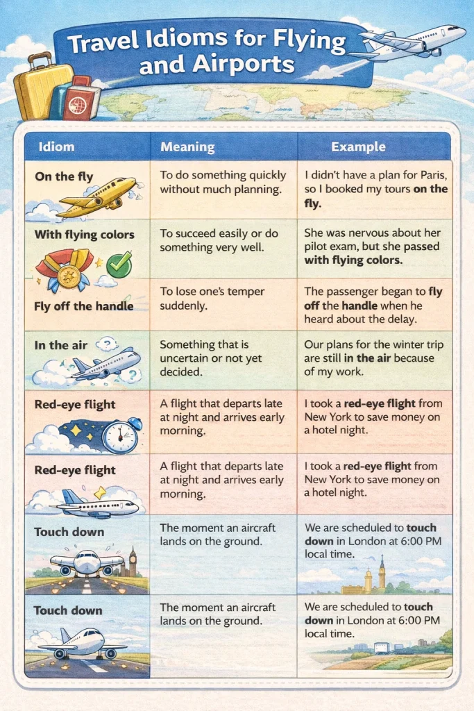 travel idioms with meaning