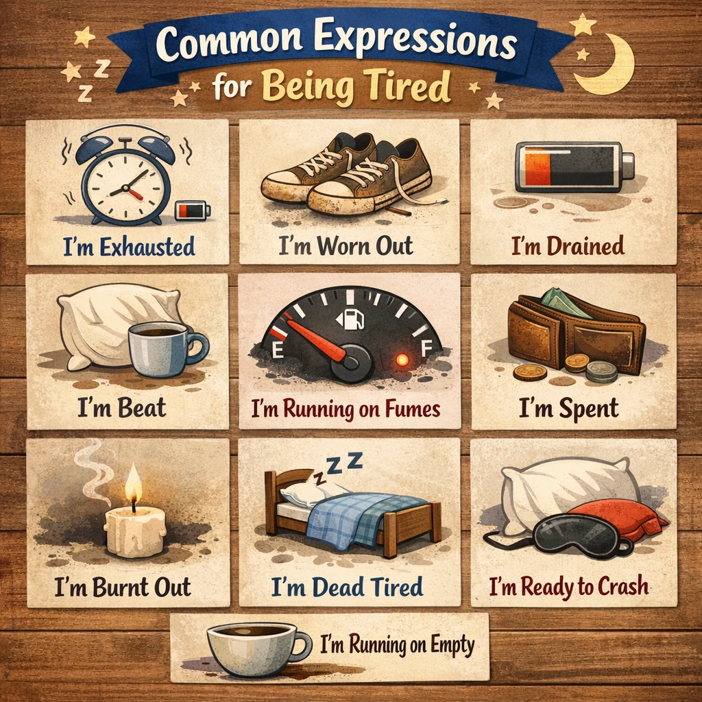 Tired Expressions in English: Easy Ways to Say You’re Tired 3 exhausted expression