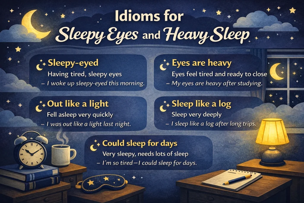 Idioms for Sleepy Eyes