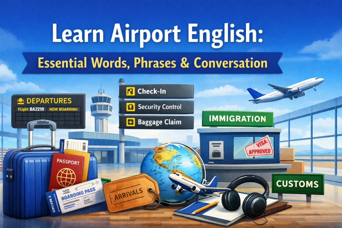 Airport English: Complete Guide to Vocabulary, Phrases, and Conversations 1 Airport English