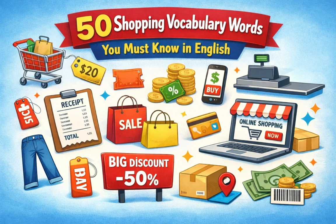 50 Shopping Vocabulary Words You Must Know in English 1 Shopping Vocabulary