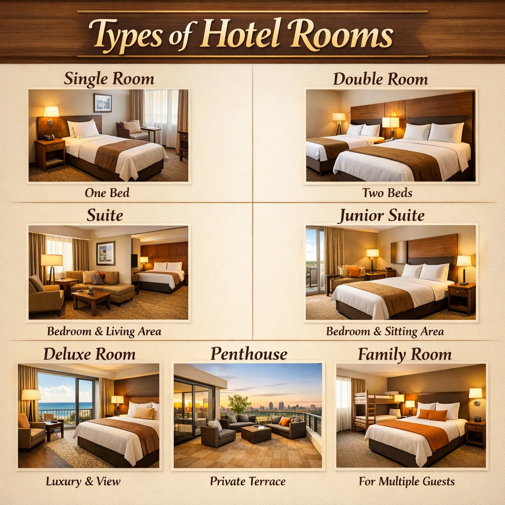 different types of hotel rooms