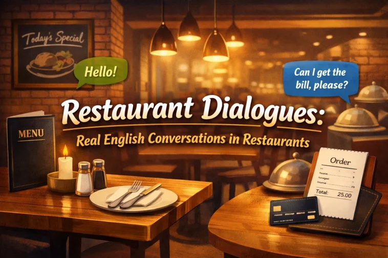 Restaurant Dialogues: Real English Conversations for Dining 1 restaurant dialogues