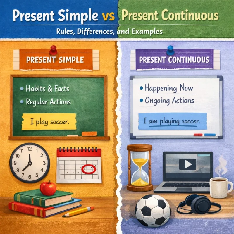 Present Simple vs Present Continuous: Rules, Differences, and Examples 2 Present simple vs present continuous rules