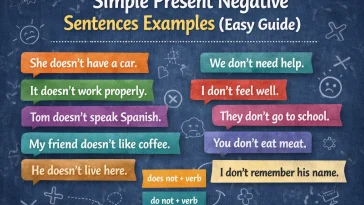 Simple present tense negative sentences