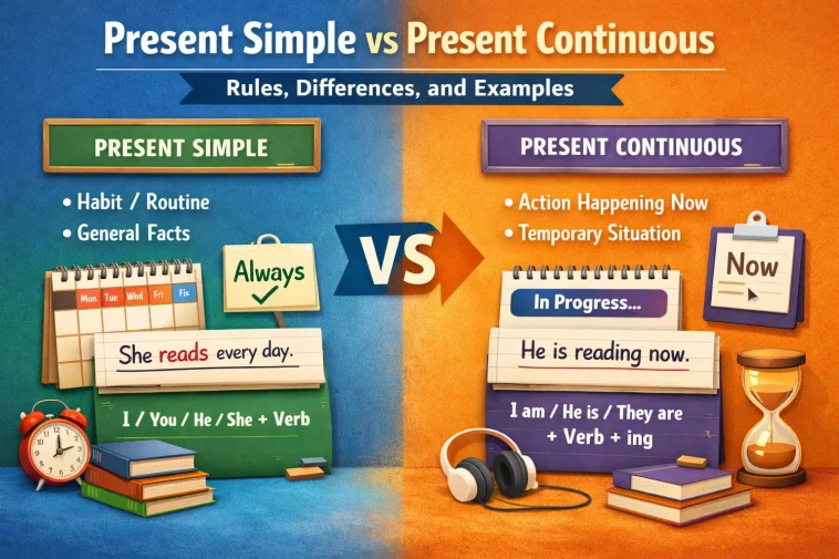Present Simple vs Present Continuous: Rules, Differences, and Examples 1 present simple vs present continuous