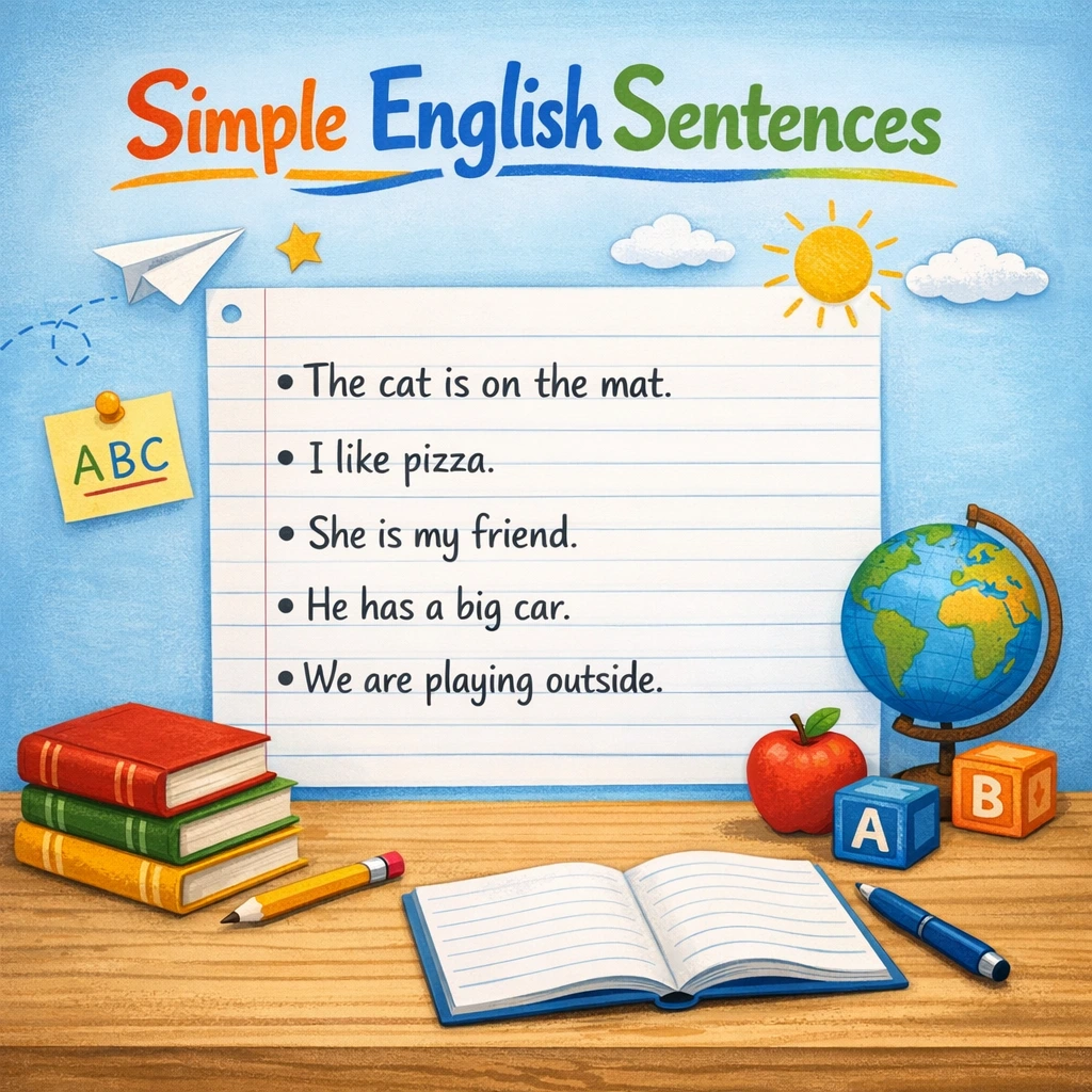 simple easy english sentences