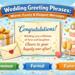 wedding greeting phrases