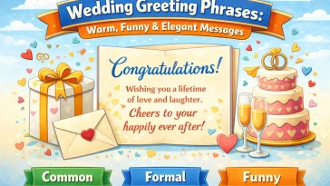 wedding greeting phrases