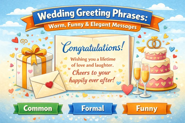wedding greeting phrases
