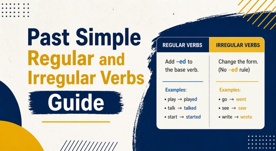 Past Simple Regular and Irregular Verbs Guide 1 past simple regular and irregular verbs