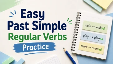 Past simple regular verbs exercises