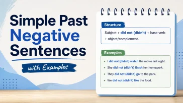 simple past negative sentences